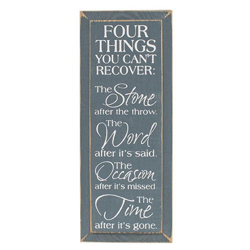 Four Things You Can’t Recover Wooden Sign
