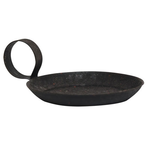 Black Pie Pan Candle Holder