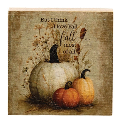 Fall Blessings Wood Block