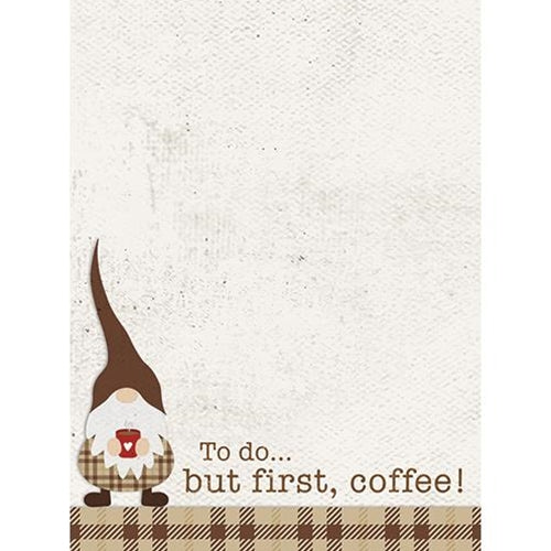 To Do… But First, Coffee! Notepad