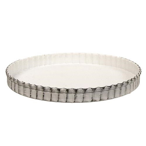 Shabby Chic Fluted Candle Pan