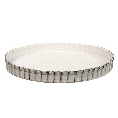 Shabby Chic Fluted Candle Pan