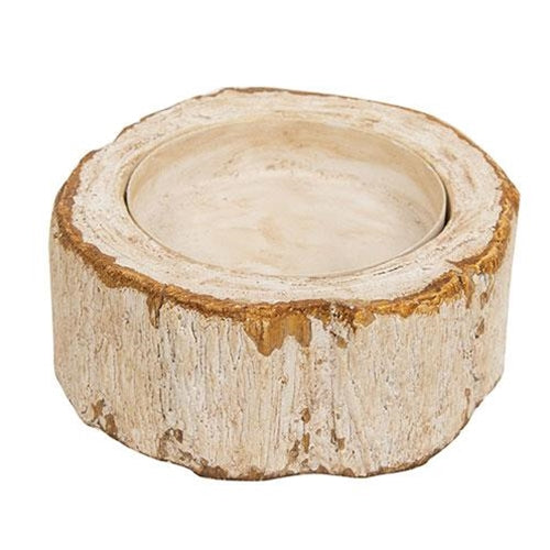 Resin Birch Pillar Candle Holder