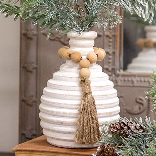 Athens Beaded Wood Vase Collection
