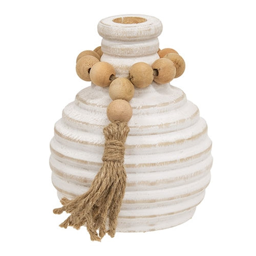 Athens Beaded Wood Vase Collection