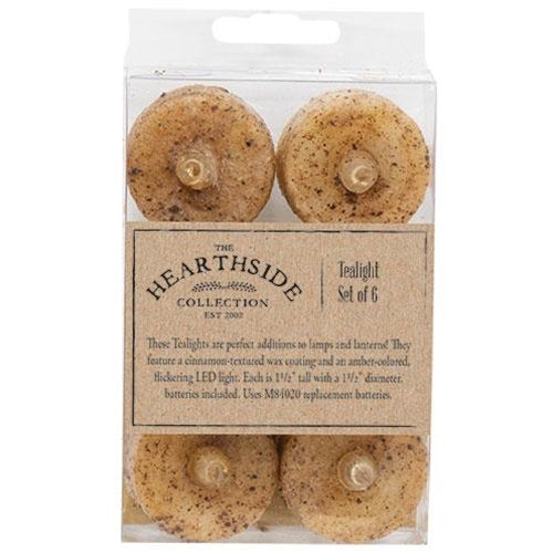 Burnt Ivory LED Tealights – Set of 6