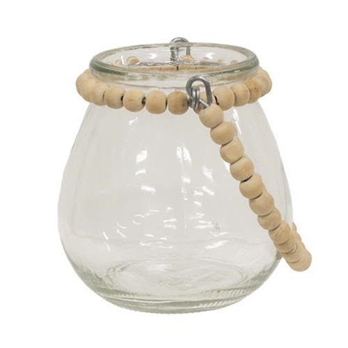 Beaded Handle Glass Jar
