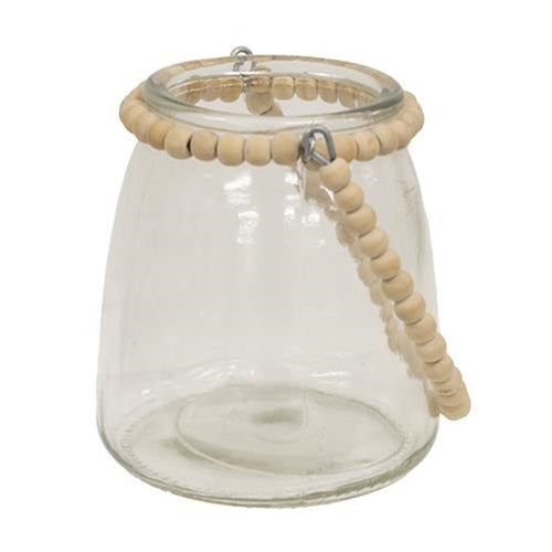 Beaded Handle Glass Jar