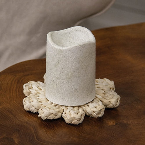 Corn Husk Flower Candle Mat