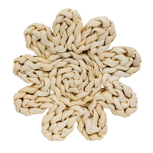Corn Husk Flower Candle Mat