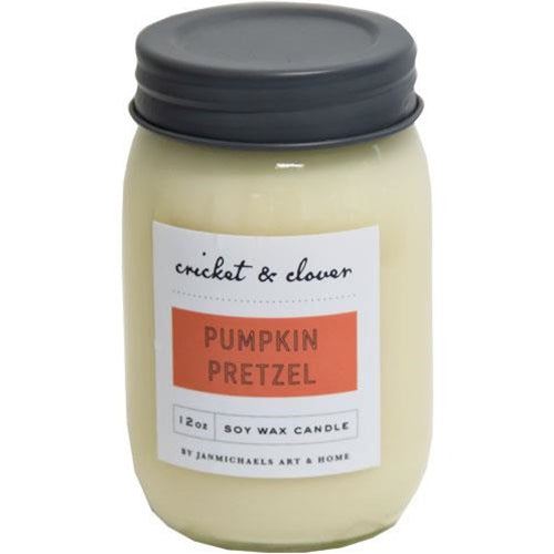 Pumpkin Pretzel Mason Jar Candle