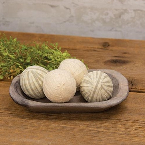 Carved Wood Petite Oval Bowl
