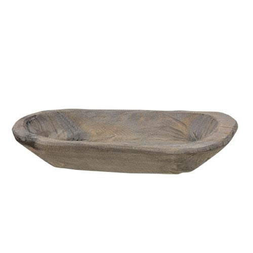 Carved Wood Petite Oval Bowl