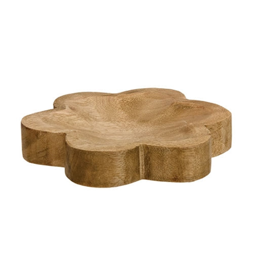 Carved Wooden Daisy Tray