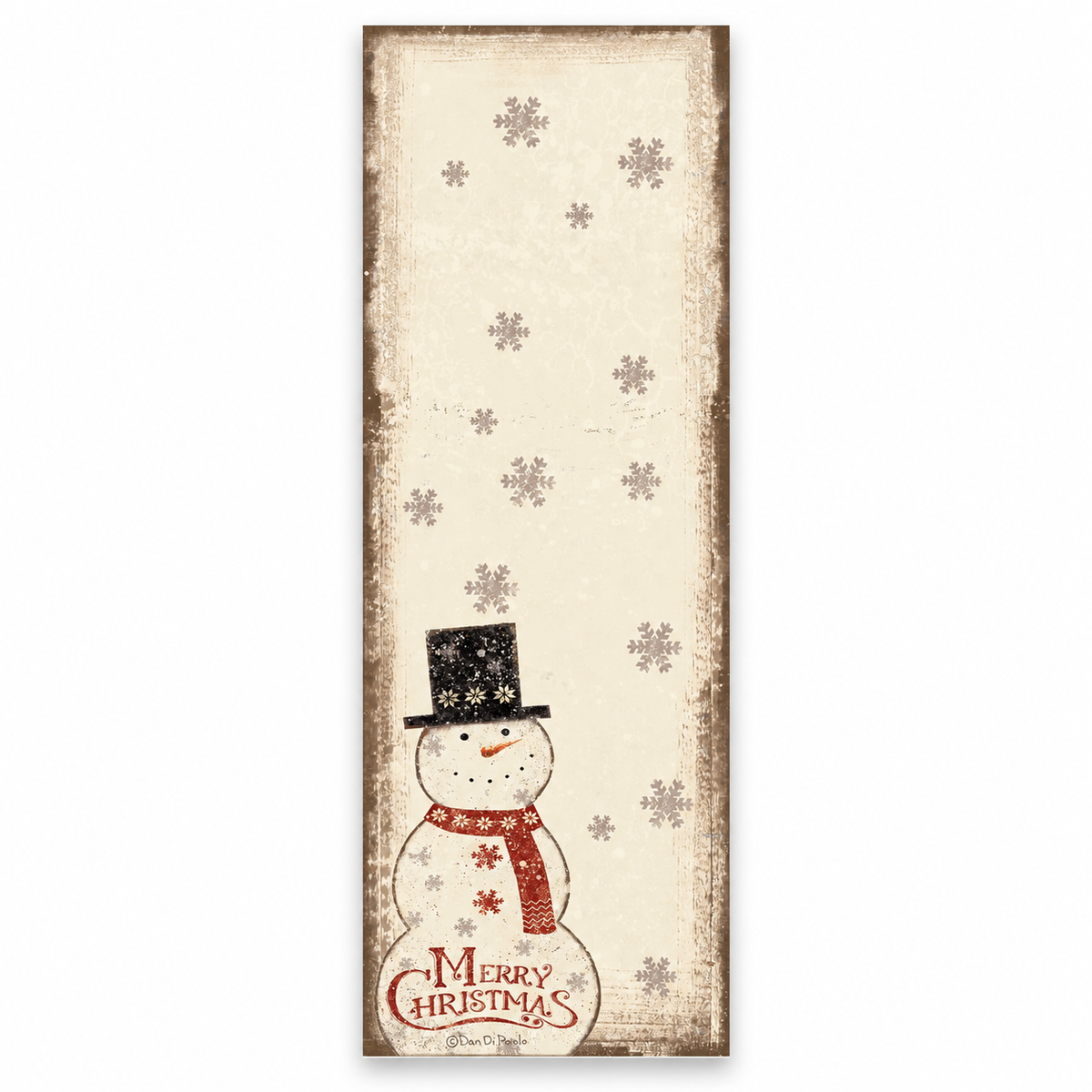 Merry Christmas Snowman Magnetic List Pad