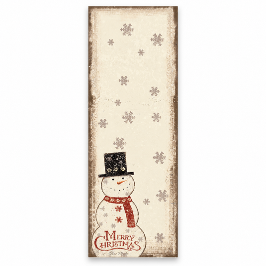 Merry Christmas Snowman Magnetic List Pad