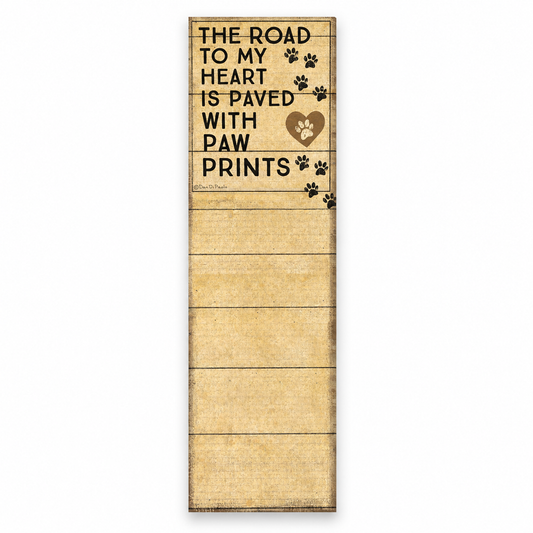 Paw Prints Magnetic List Pad