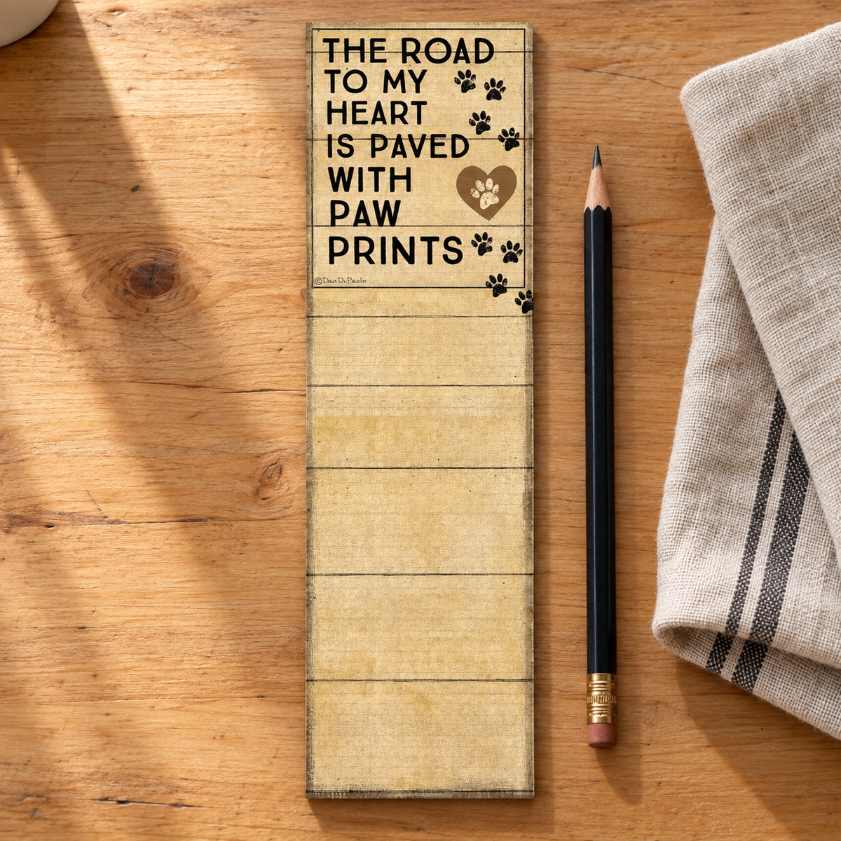 Paw Prints Magnetic List Pad
