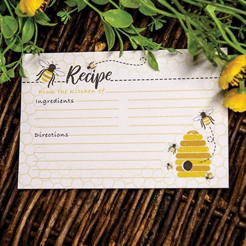 Bee Recipe Cards