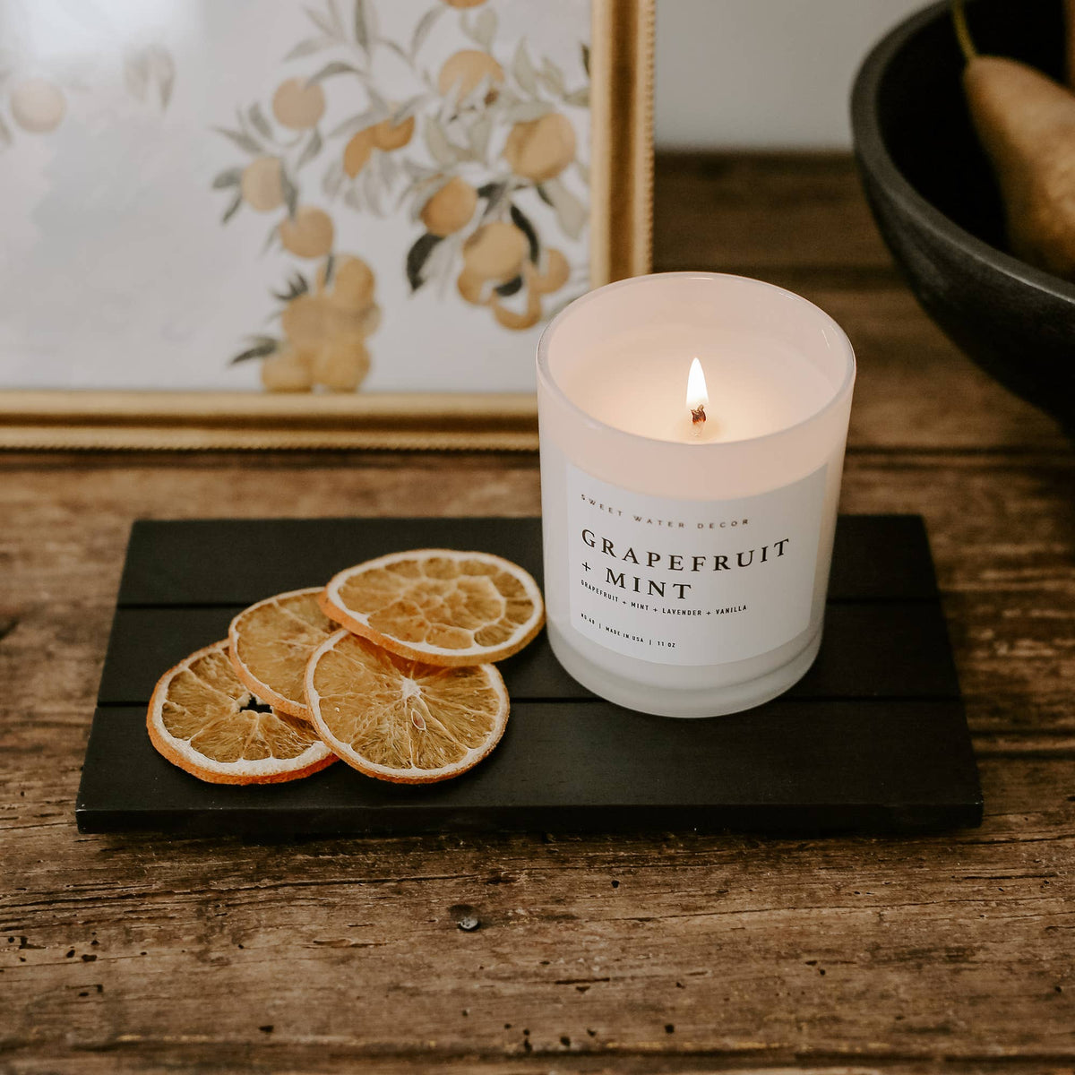 Classic Black Wood Tray
