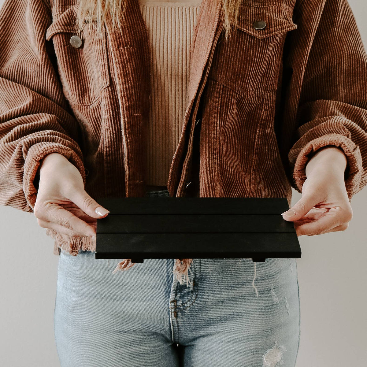 Classic Black Wood Tray