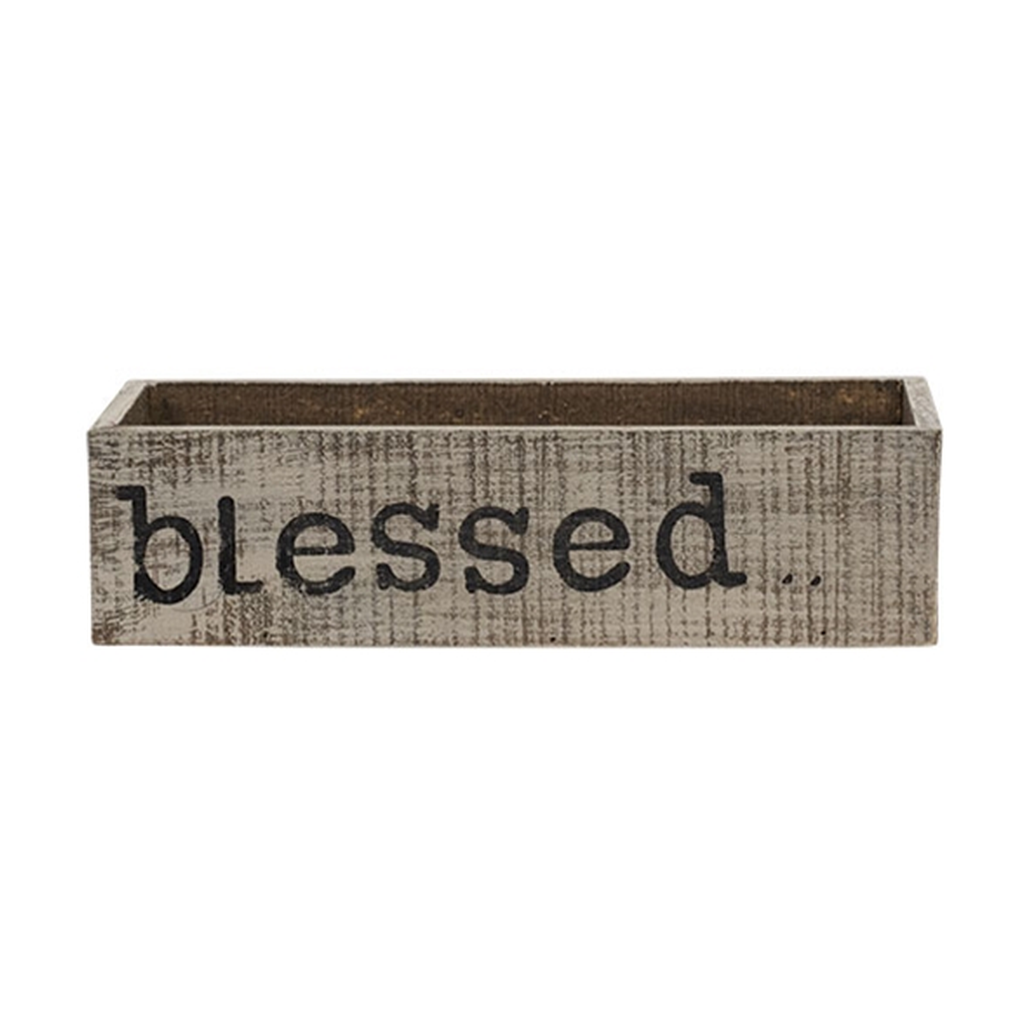 Blessed Rustic Wooden Decorative Box