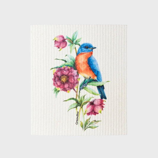 Bluebird & Blooms Swedish Dishcloth