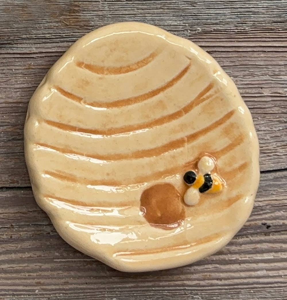Honeybee Hive Ceramic Dish