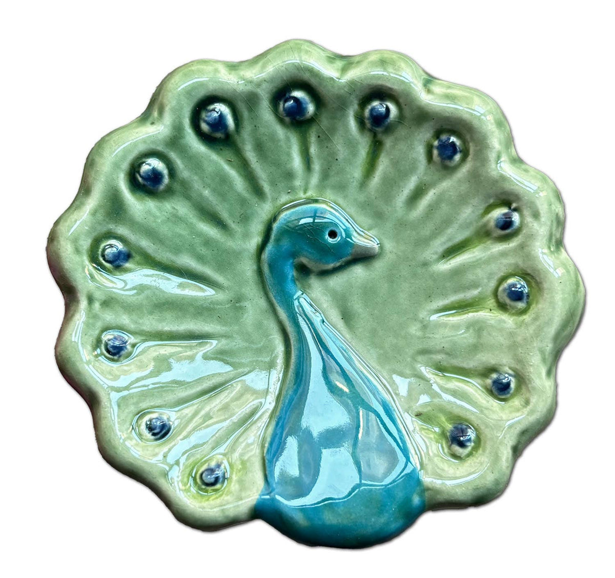 Colorful Peacock Ceramic Dish