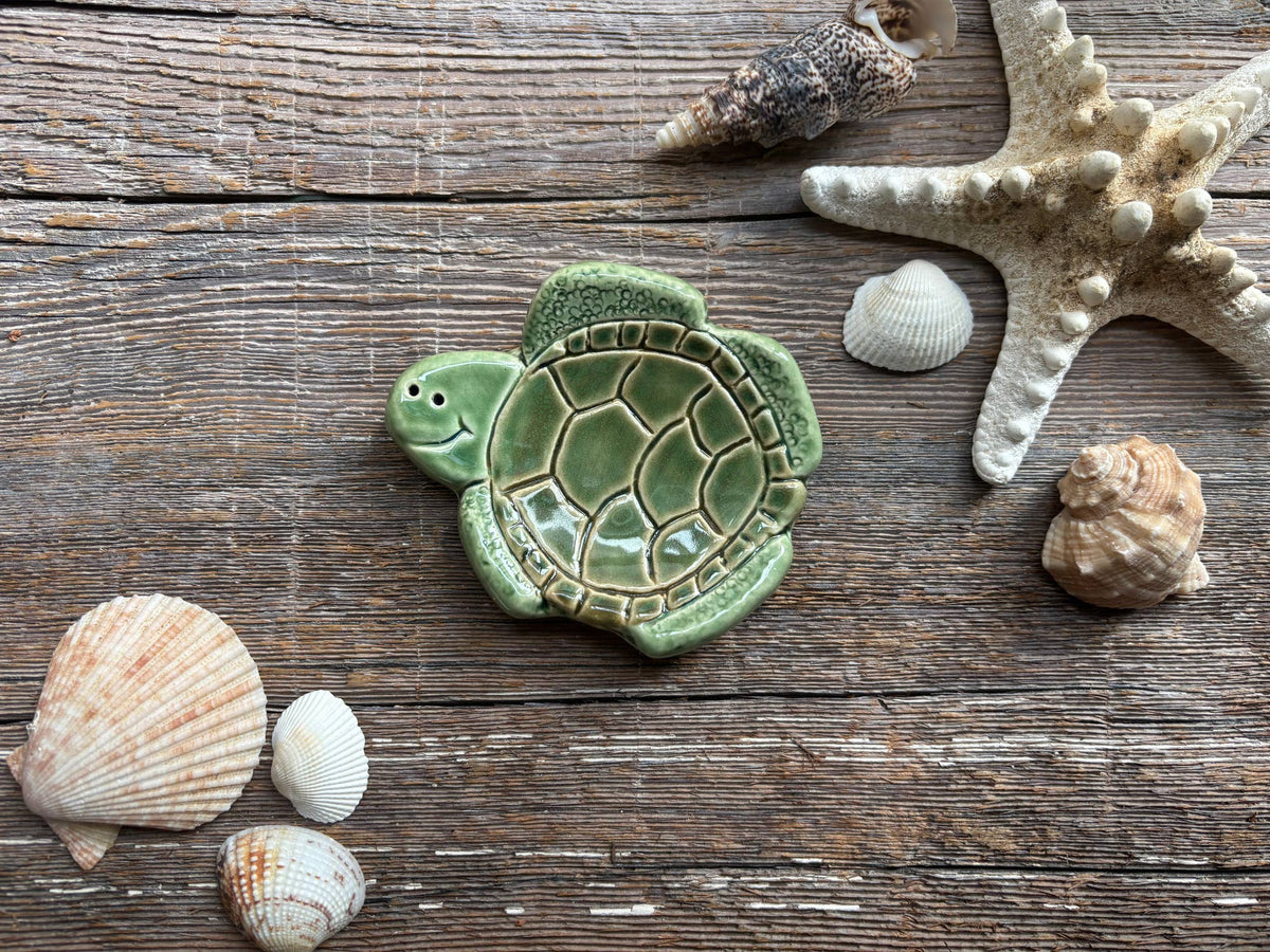 Coastal Sea Turtle Ceramic Dish
