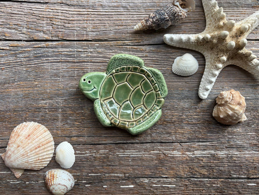 Coastal Sea Turtle Ceramic Dish