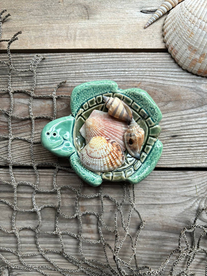Coastal Sea Turtle Ceramic Dish