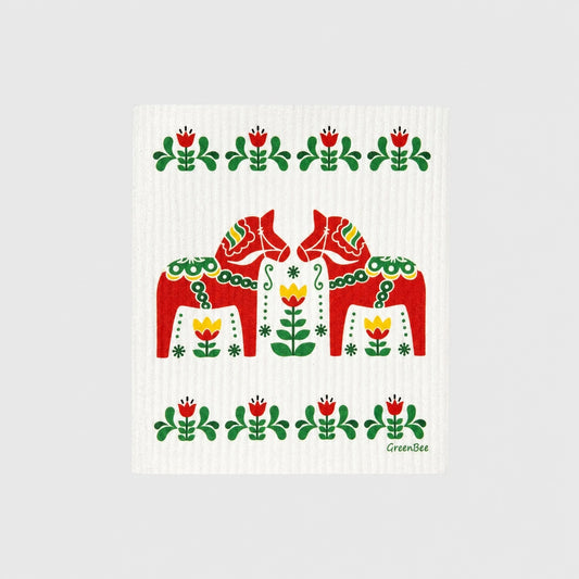 Dala Horse Swedish Dishcloth