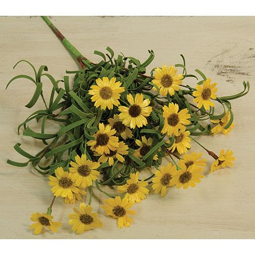 Mini Daisy Bush Stem in Yellow, 18"