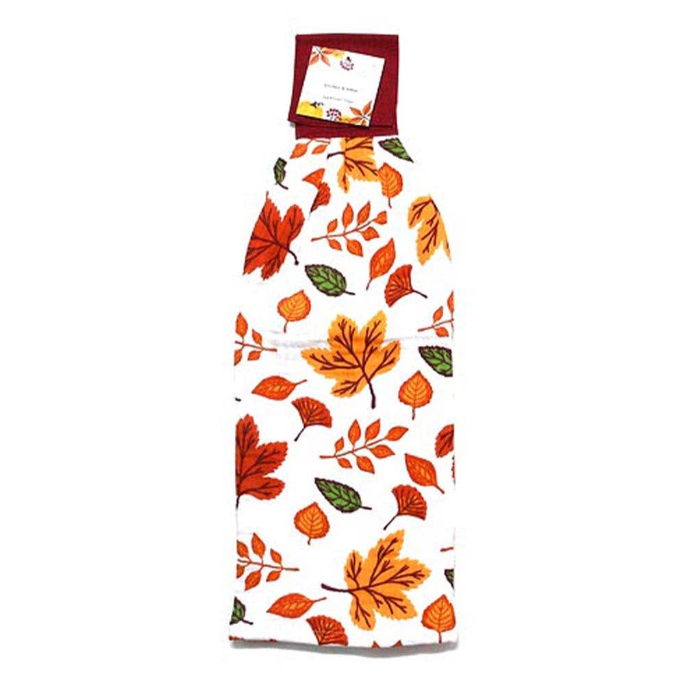 Fall Button-Loop Hanging Kitchen Towel