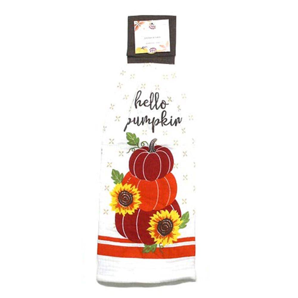 Fall Button-Loop Hanging Kitchen Towel