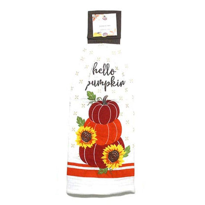 Fall Button-Loop Hanging Kitchen Towel