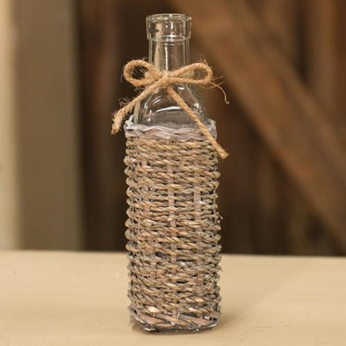 Seagrass Long Neck Glass Bottle 8.5"
