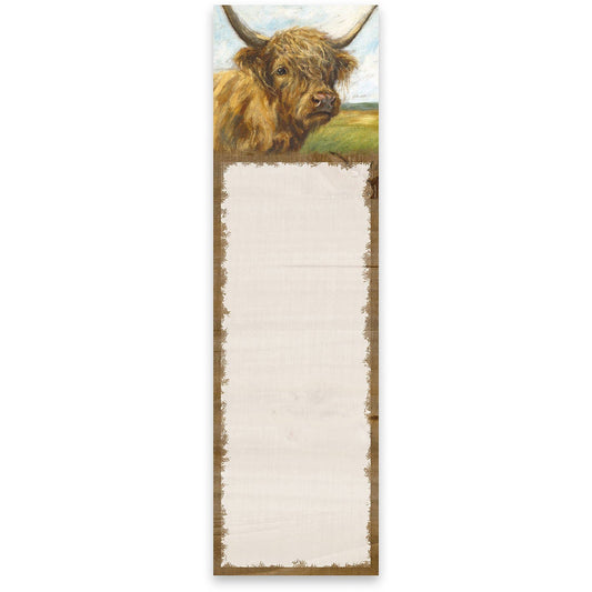 Highland Cow Magnetic List Pad
