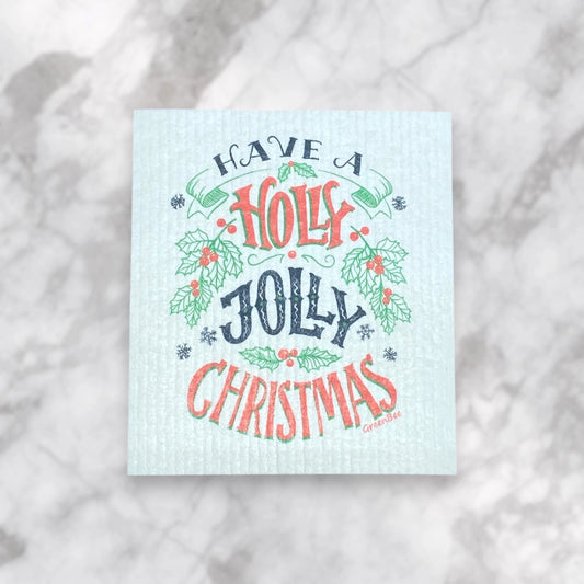 Holly Jolly Swedish Dishcloth