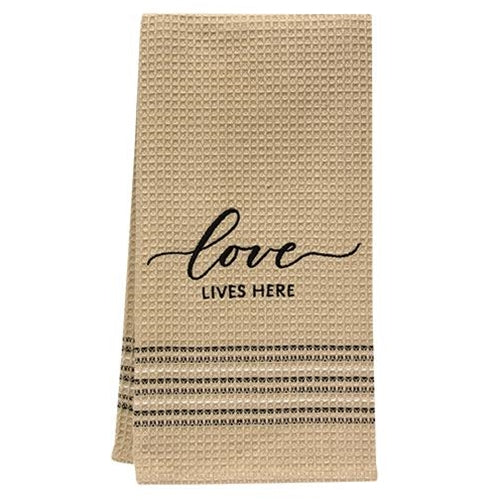 Love Lives Here Dish Towel