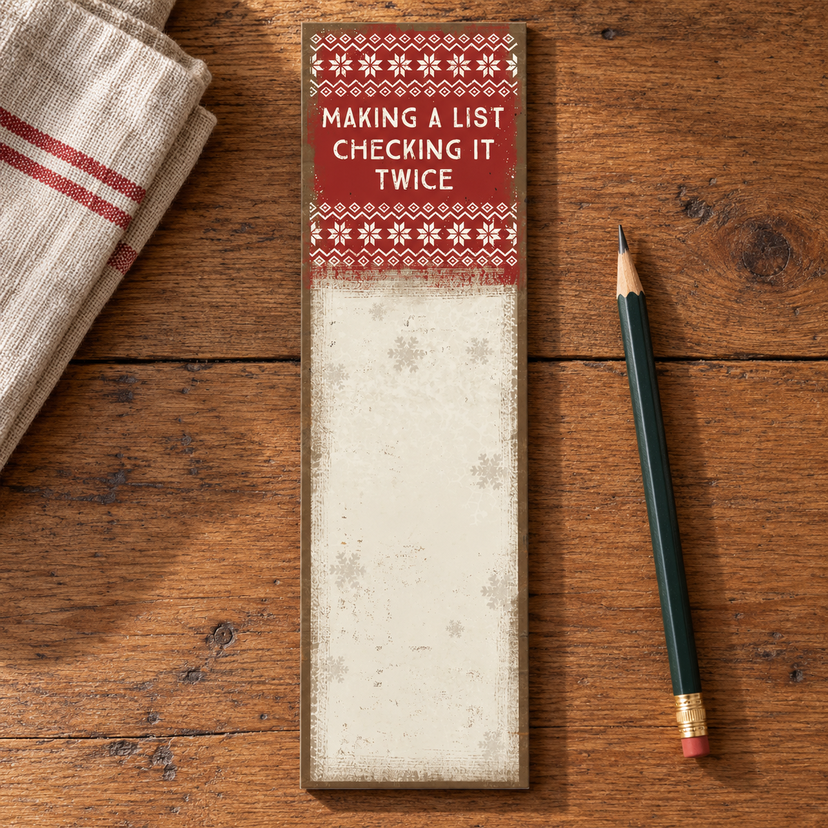 Checking It Twice Magnetic List Pad