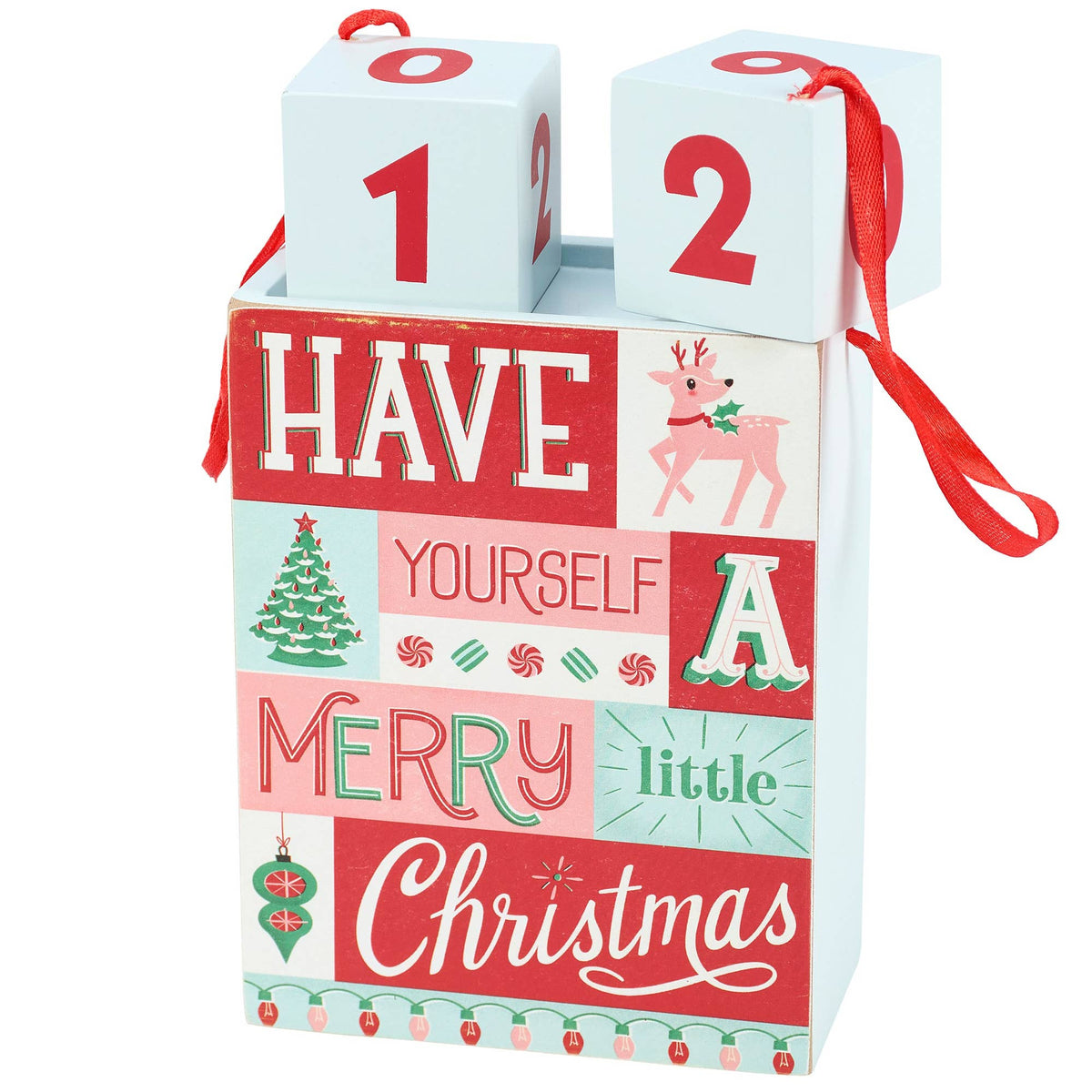 Merry Little Christmas Countdown Blocks