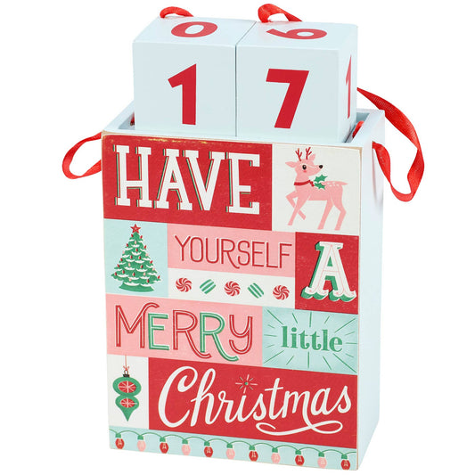 Merry Little Christmas Countdown Blocks