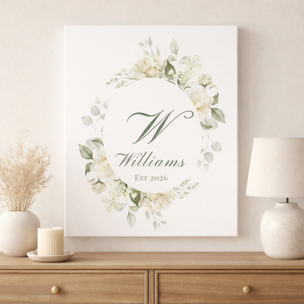 Personalized Monogram Canvas Wall Art