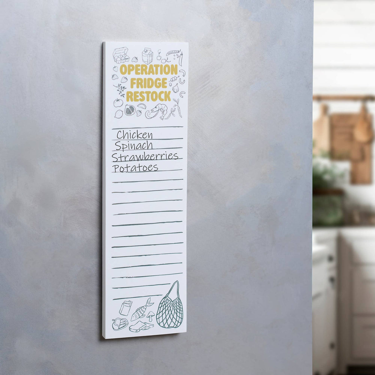 Operation Fridge Restock Magnetic List Pad