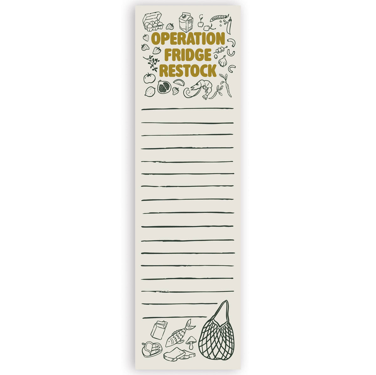 Operation Fridge Restock Magnetic List Pad