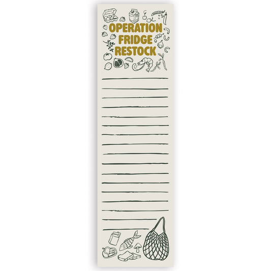 Operation Fridge Restock Magnetic List Pad