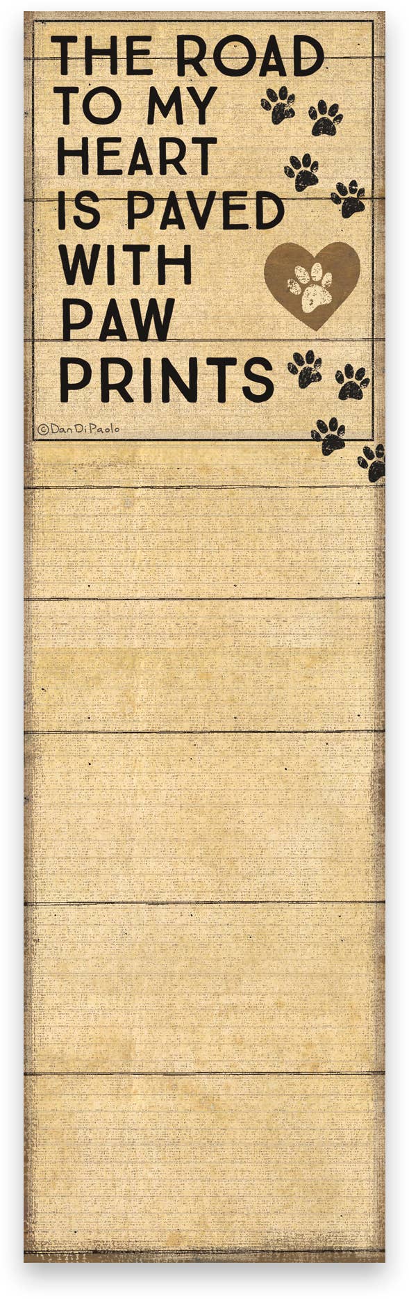 Paw Prints Magnetic List Pad
