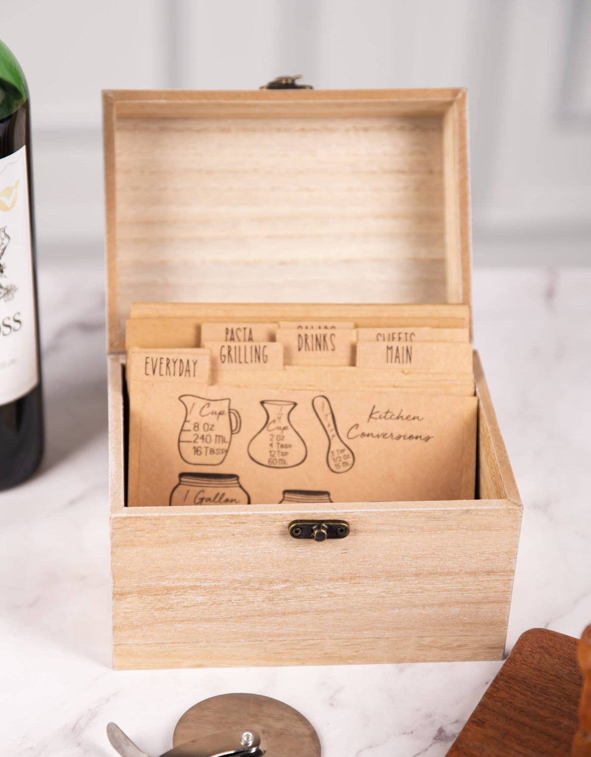 Happiness Is Homemade Wooden Recipe Box